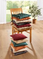 Stoelkussen en kussenhoes in fijn ribfluweel NATUUR