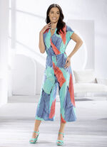 V-hals jumpsuit met wikkelvoorkant 