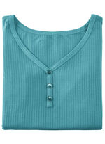Laurina tanktop met decoratieve knoopsluiting PETROL