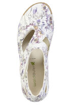 Waldläufer, comfortabele damessandalen, breedte H, met uitneembaar voetbed ECRU-BUNT