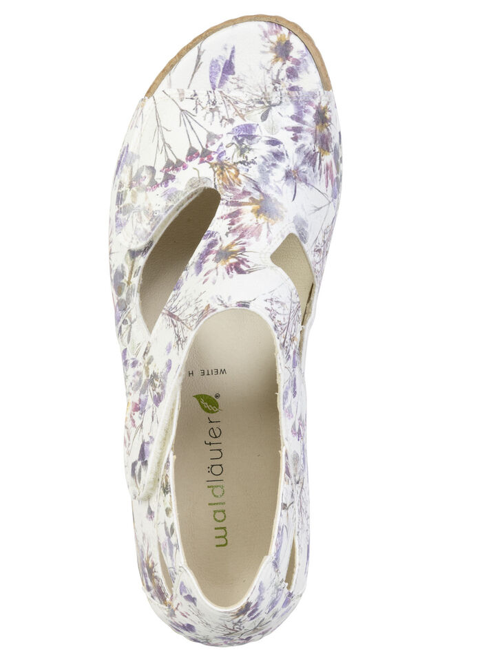 Waldläufer, comfortabele damessandalen, breedte H, met uitneembaar voetbed ECRU-BUNT