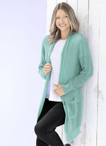 Lang vest in stretchy gestreepte look MUNT