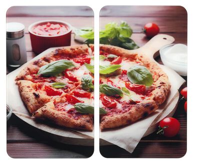 Glazen fornuisafdekplaten, set van 2 