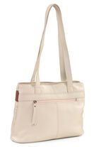 Laurina, tas, dames, van leer BEIGE-BRAUN