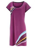 Set van twee nachthemden, korter gesneden, gemaakt van katoen 