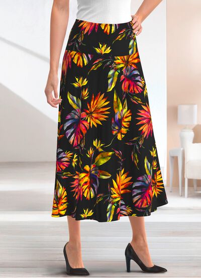 Rok met schitterende kleurenprint 