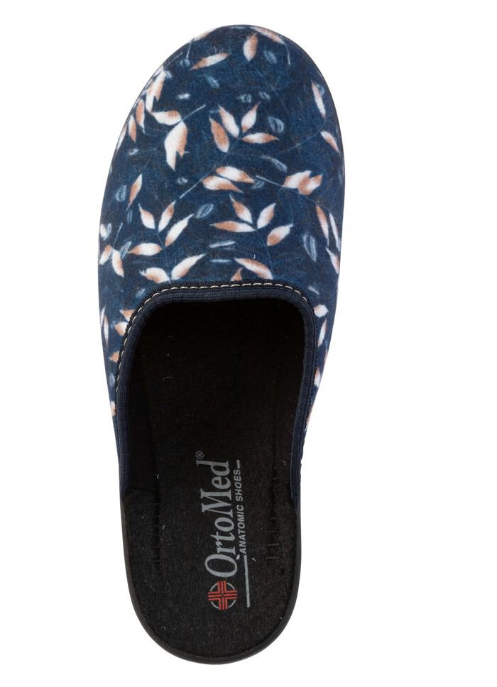 Set van 2 pantoffels van fluweelzacht, bedrukt textielmateriaal 