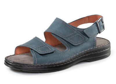 GINO GALANTE sandaal van gevet, geschaduwd rundnubuckleer 