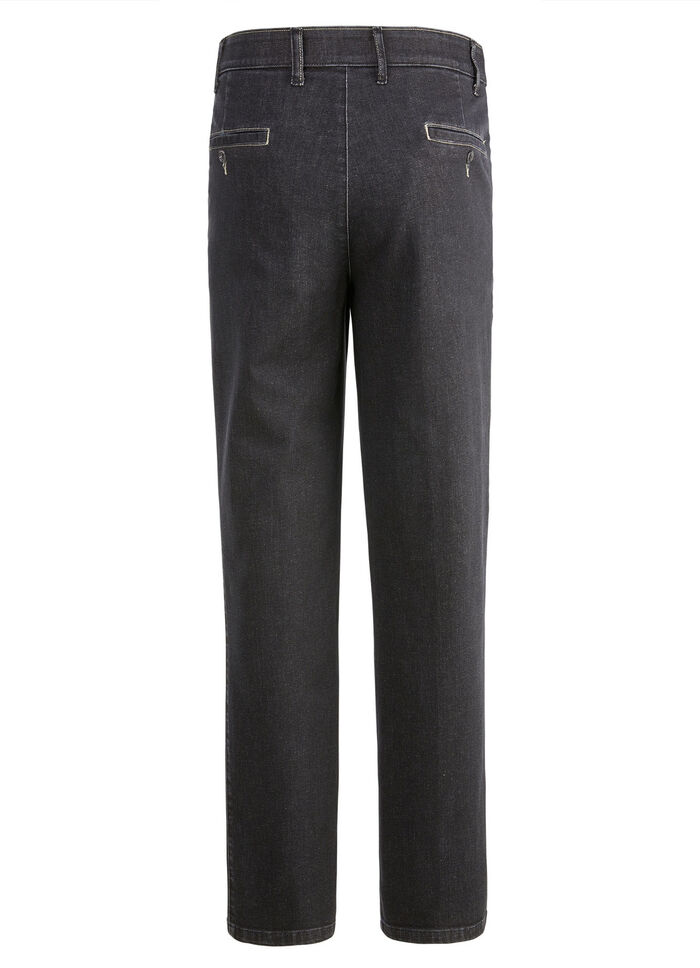 &quot;Francesco Botti&quot; jeans met elastische tailleband in 3 kleuren ANTHRAZIT