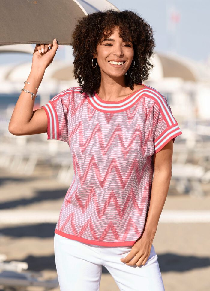 Trui in een elegante textuurmix 