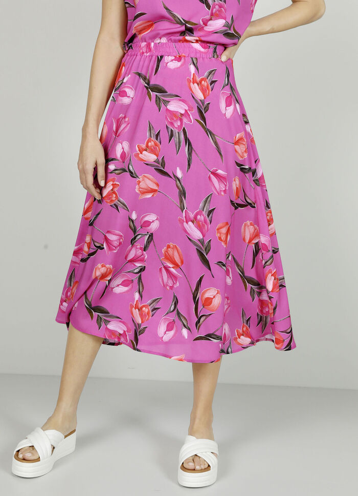 Rok met bloemenmotief 