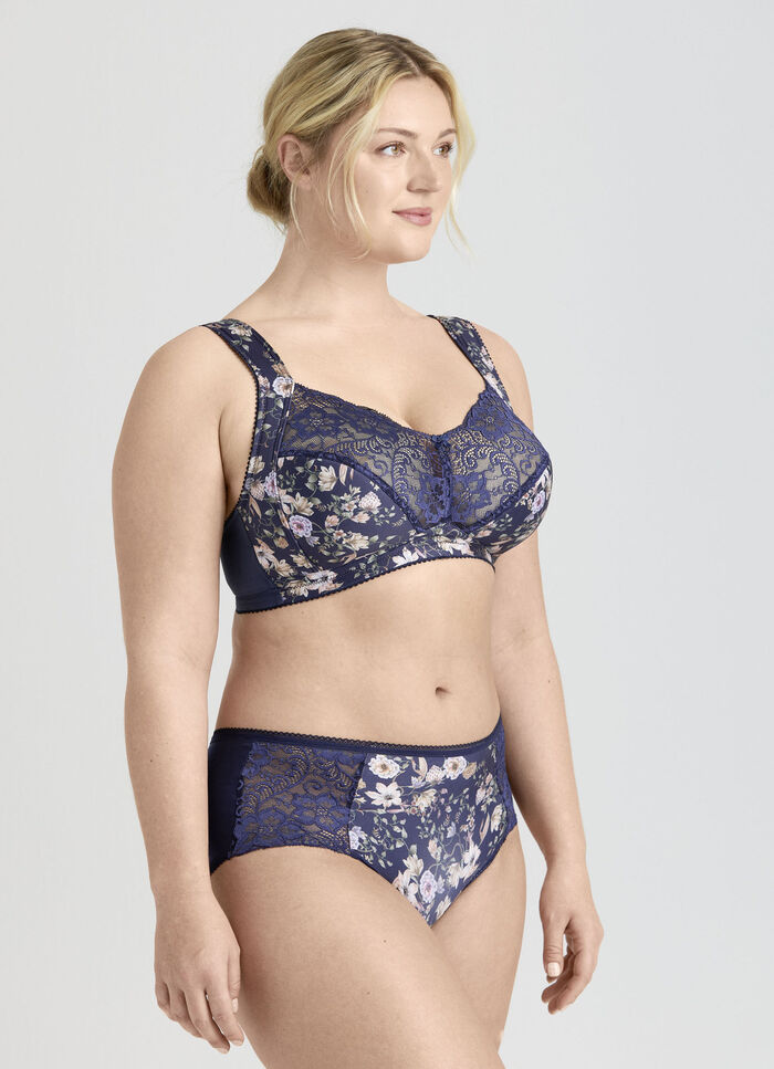 Miss Mary-bh met kleurig harmonieus bloemenmotief MARINE-BUNT