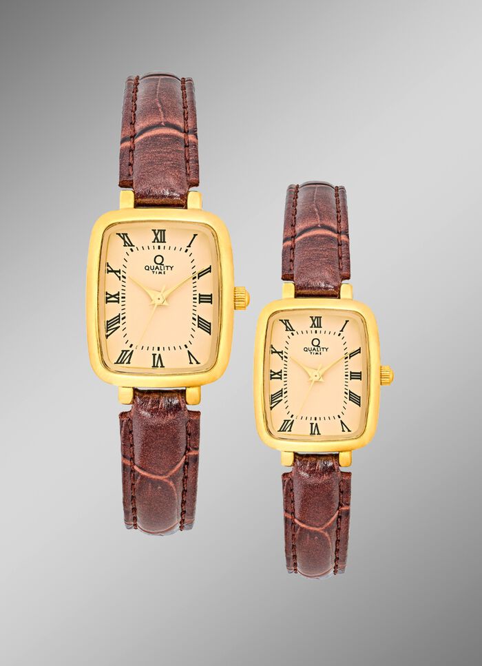 Klassieke quartz partnerhorloges van het merk Quality Time 
