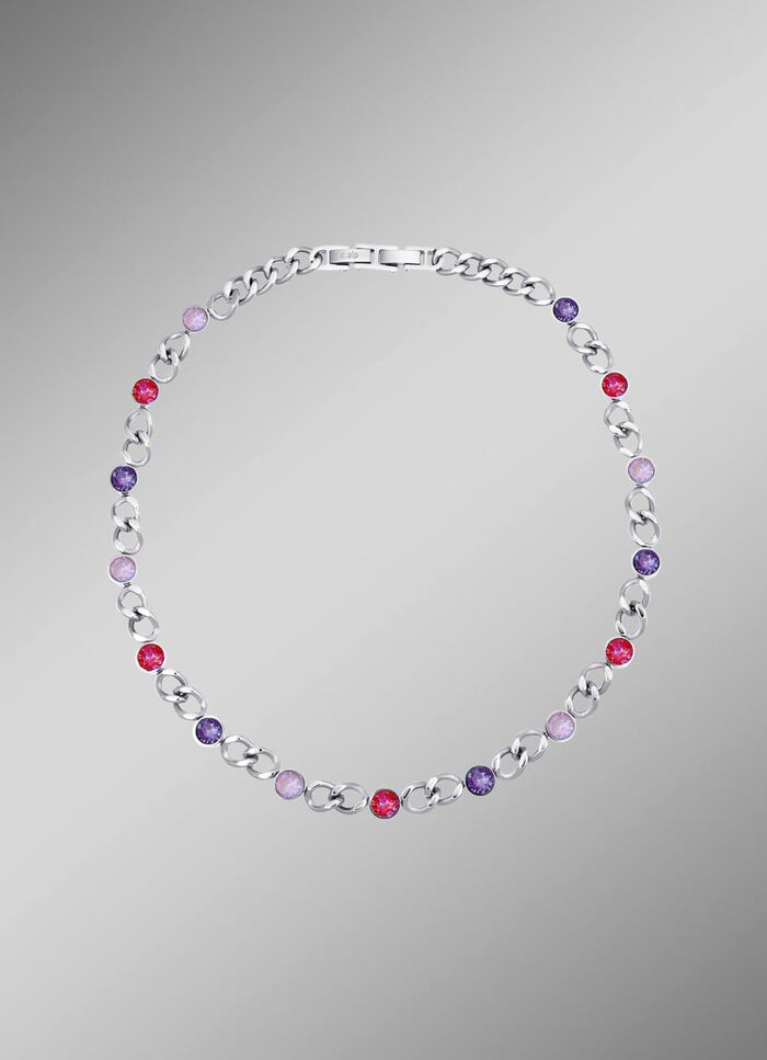 Ketting met roze kristallen 