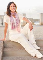 shirt met overlappende schouders 