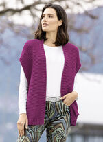 Gebreid vest met alpaca-aandeel MAGENTA MELIERT