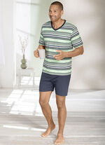 Set van twee shortys in een gestreept ontwerp met een V-hals 