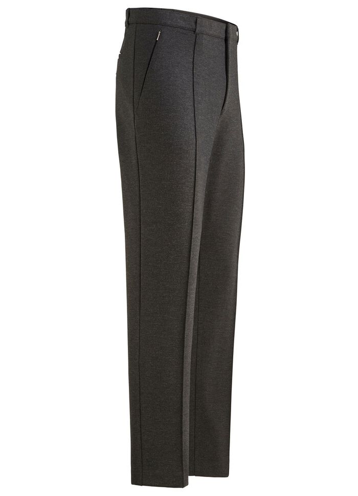 Modieuze "Klaus Models" broek met elastische tailleband in 4 kleuren ANTRACIET MOTIEF