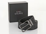 GINO GALANTE herenriem inclusief doosje, om in te korten, 4 cm breed SCHWARZ