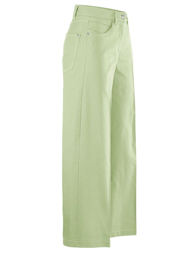 Culottes met modieuze wijde pijpen GRÜN