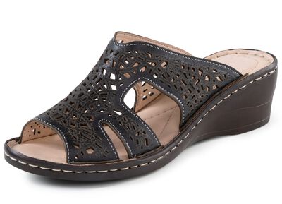 ELENA EDEN, zomerse damesmuiltjes van leer 