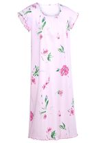 Set van twee nachthemden, korte mouwen met ronde hals 