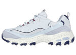 SKECHERS sneakers met veters en suède afwerking BLAU-PINK