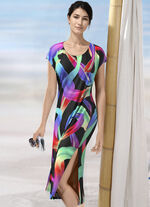 Jurk met een schitterend kleurenprintontwerp 