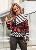 Shirt met trekkoord en striklint 