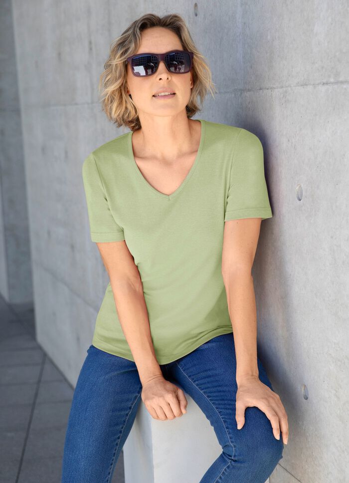 Comfortabel shirt in 10 kleuren AVOCADO