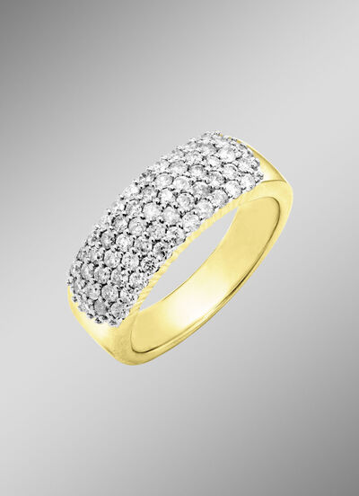 Edele damesring met diamanten 