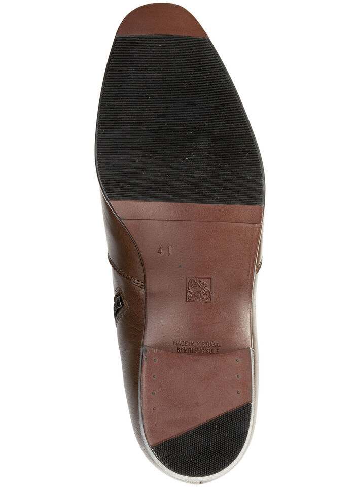 GINO GALANTE, elegante heren enkellaarsjes, met rits MOKKA