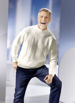 Pullover met een gestructureerd dessin in 3 kleuren WOLLWEISS