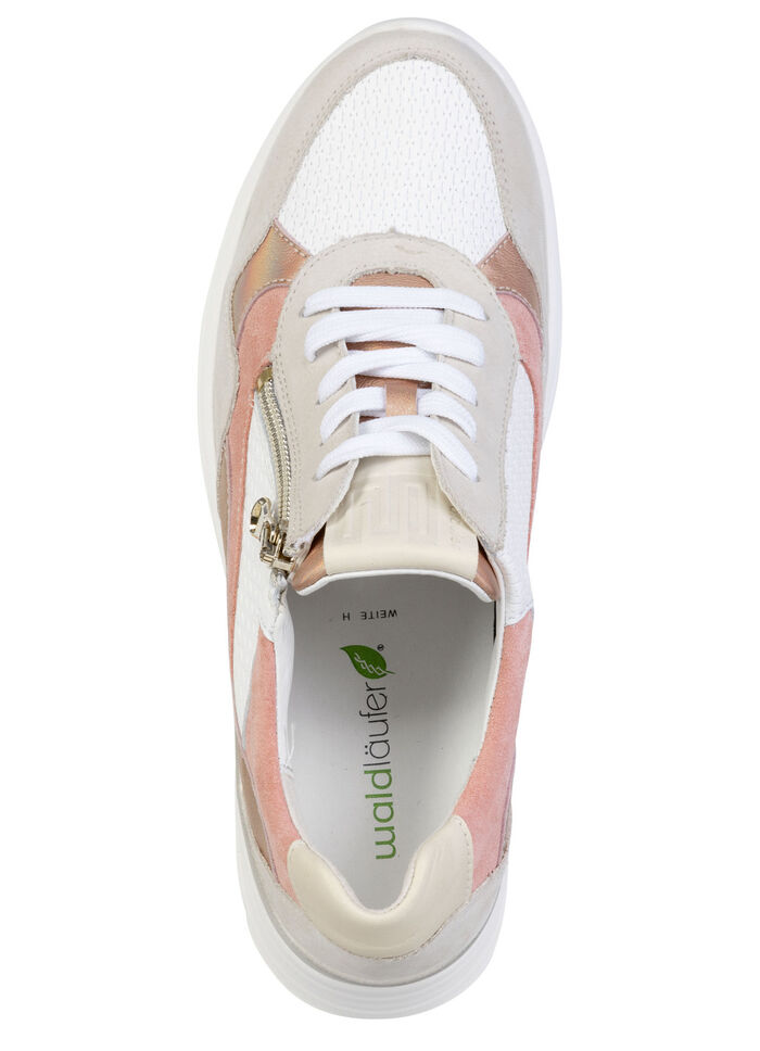 Waldläufer, comfortabele dames veterschoenen, breedte H, met uitneembaar voetbed BEIGE-MULTICOLOR