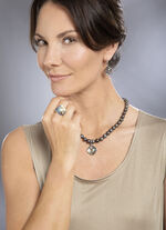 Oorbellen met kristal-zeeorenparelmoer 