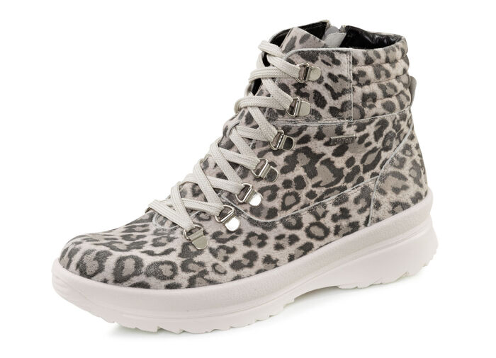 Trendy dameslaarzen, winterschoenen, breedte H, met rits SAND-GRAU
