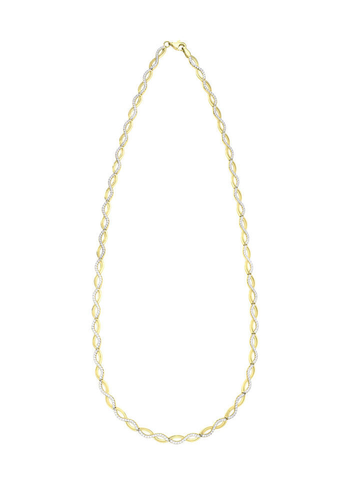 Prachtige ketting met synthetische zirkonia 