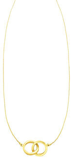 In een prachtig ontwerp: Halsketting met 2 ringen 