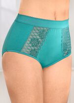 Set van drie gevormde slips met kanten inzetstukken 