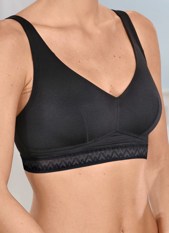 Naturana 2-pack bh met decoratieve elastische band 