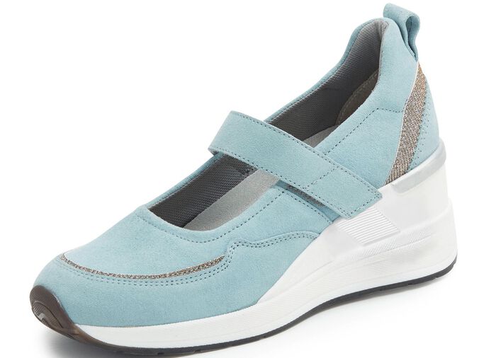 ELENA EDEN clipschoen met glitterinzetstukken BLAUW