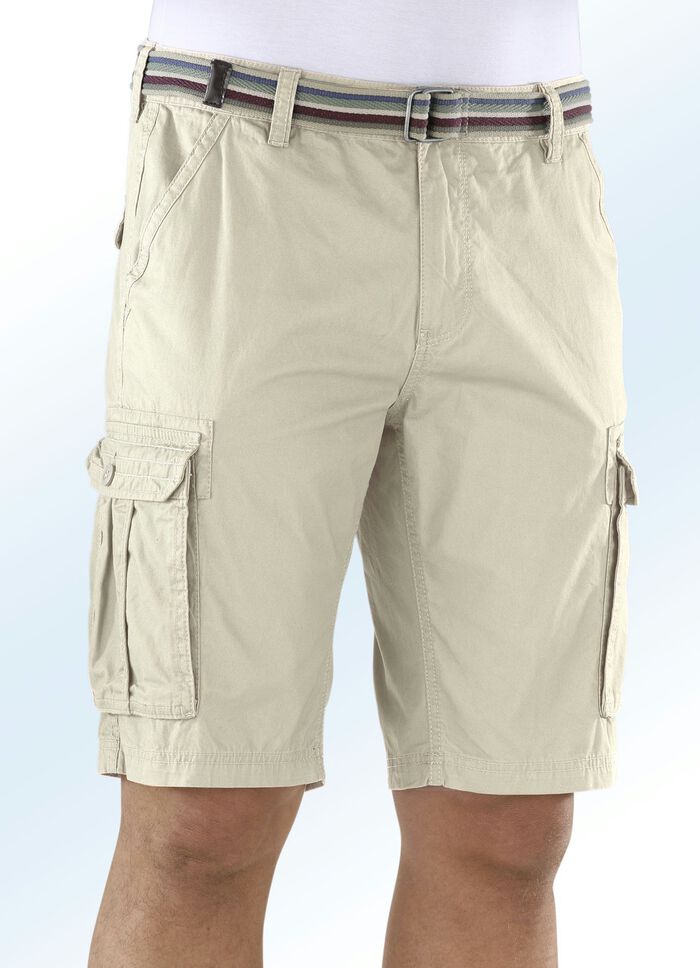 Bermudashort met cargozakken in 4 kleuren KITT