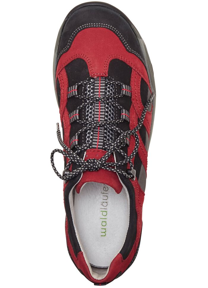 Waldl&auml;ufer, sportieve dames veterschoenen, breedte H, met uitneembaar voetbed GRANAATROOD-ZWART-GRIJS