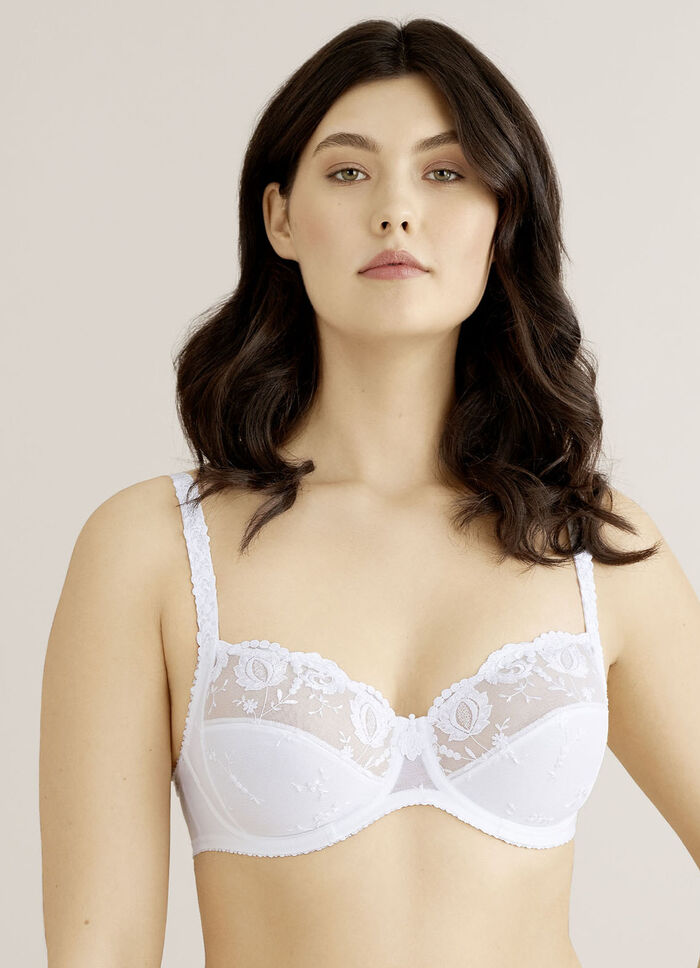 Felina Conturelle beugelbeha met borduurkant WIT