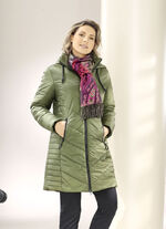 Korte mantel met 2-wegrits KHAKI