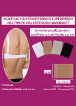 Miss Perfect Wow 2 Go vierpack bh-verlengers 1X WEISS, 1X SEKT, 1X PUDER, 1X SCHWARZ
