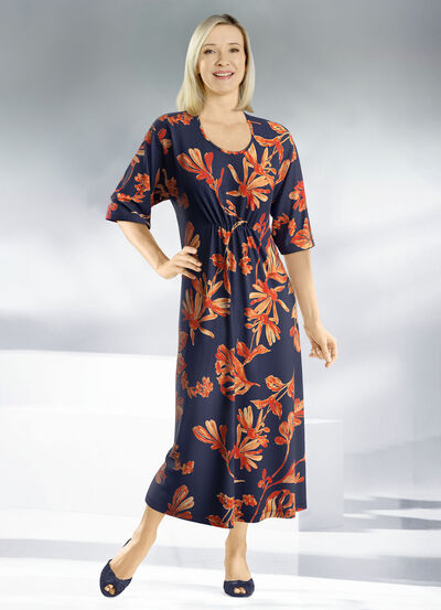 Kaftan met schitterend gekleurde print 