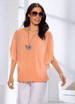 Shirt met chiffon plaid in 2 kleuren 