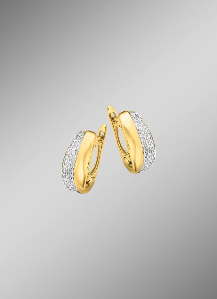 Klassieke oorringen met diamanten 