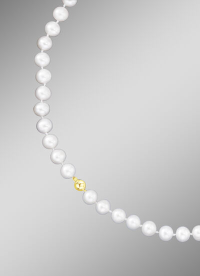 Zoetwaterparelketting met bolletjessluiting 